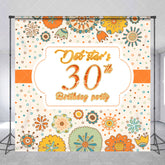 Aperturee - Tribal Floral Custom Name 30th Birthday Backdrop